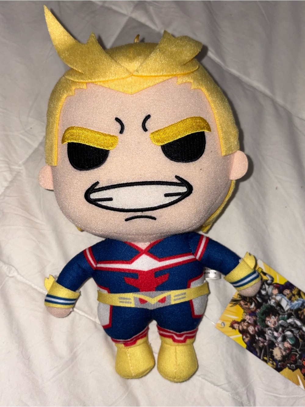 Yellow All Might-Inspired Kids Plush Toy - Anime Hero Stuffed Doll